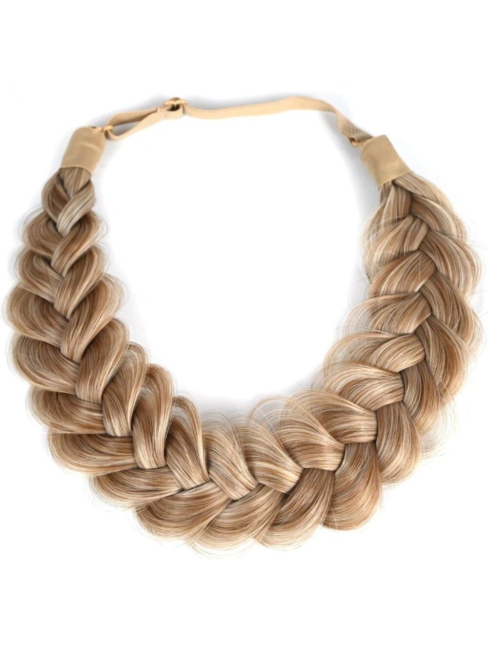Chunky Braided Headband - 2 Strands, Elastic, Messy Bohemian Style for Women